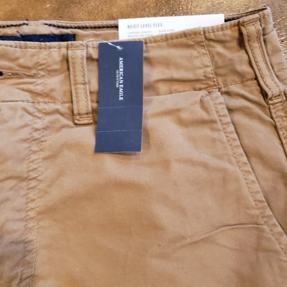 NWT American Eagle NE(X)T Level Flex Khaki Men's Shorts Size 28 - Picture 2 of 10